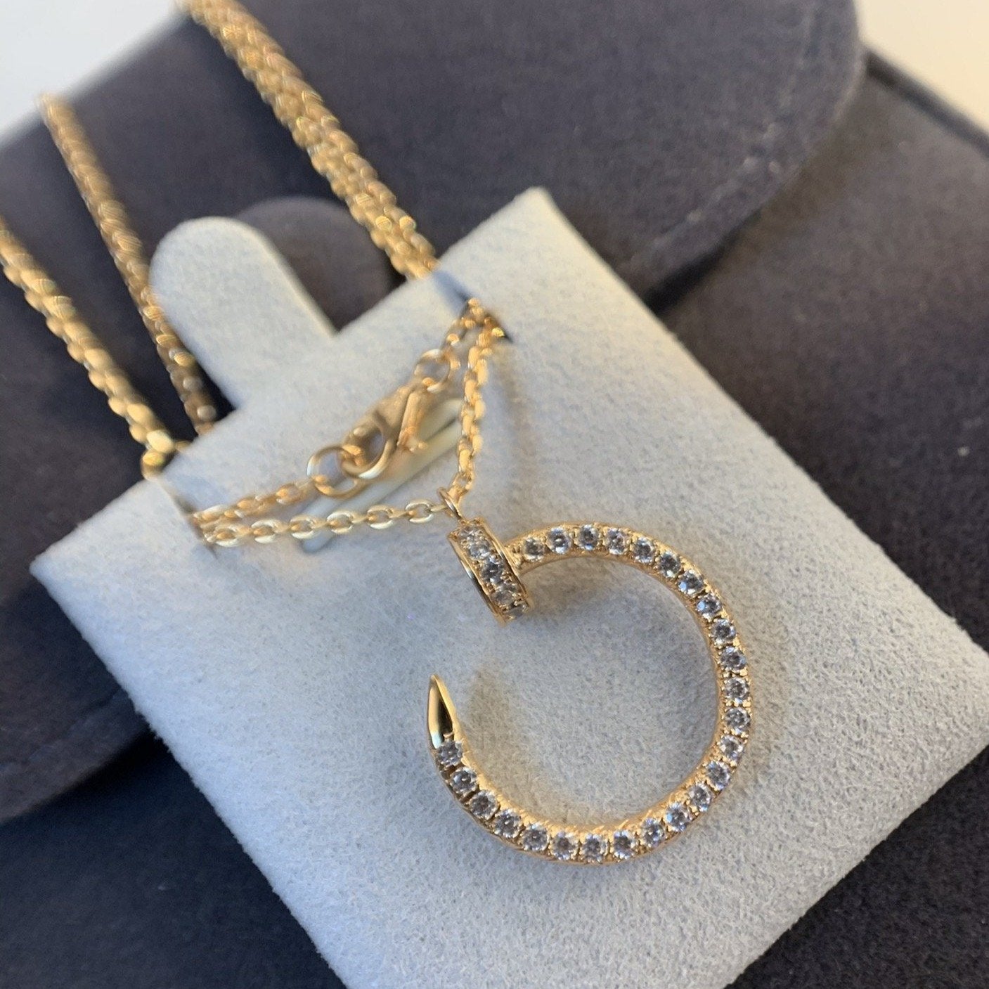 [AuraEcho Jewelry]JUSTE NECKLACE PINK GOLD DIAMONDS